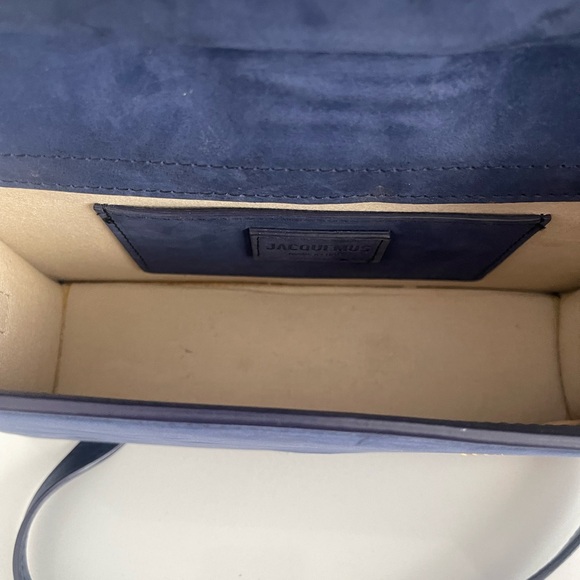 Jacquemus Navy Mini Bag with Gold Logo - Picture 3 of 4